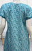 Sky Blue/Blue Floral Pure Cotton Nighty. Pure Durable Cotton | Laces and Frills - Laces and Frills