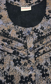 Black Floral Spun Nighty. Flowy Spun Fabric | Laces and Frills - Laces and Frills