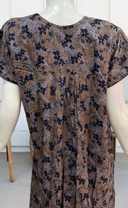 Blue Floral Spun Nighty. Flowy Spun Fabric | Laces and Frills - Laces and Frills