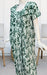 Bottle Green Shibori Print Rayon Nighty. Flowy Rayon Fabric | Laces and Frills - Laces and Frills