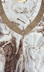 Brown Abstract Satin Nighty. Pure Durable Cotton | Laces and Frills - Laces and Frills