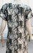 Off White/Grey Flora Rayon Nighty. Flowy Rayon Fabric | Laces and Frills - Laces and Frills