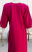 Hot Pink Embroidery Soft Cotton Long Sleeves Nighty. Pure Durable Cotton | Laces and Frills - Laces and Frills