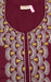 Maroon Embroidery Soft Cotton Long Sleeves Nighty. Pure Durable Cotton | Laces and Frills - Laces and Frills