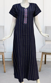 Blue Dots Spun Nighty. Flowy Spun Fabric | Laces and Frills - Laces and Frills