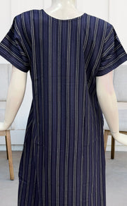 Blue Dots Spun Nighty. Flowy Spun Fabric | Laces and Frills - Laces and Frills