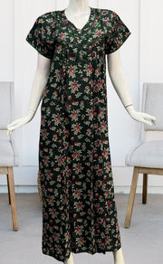 Bottle Green Garden Spun Nighty. Flowy Spun Fabric | Laces and Frills - Laces and Frills