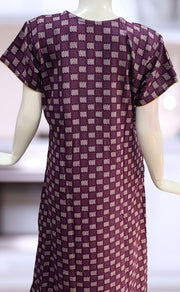 Purple Abstract Spun Nighty. Flowy Spun Fabric | Laces and Frills - Laces and Frills