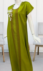 Green Stripes Spun Nighty. Flowy Spun Fabric | Laces and Frills - Laces and Frills