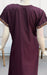 Dark Violet Embroidery Soft Cotton Nighty.Soft Breathable Fabric | Laces and Frills - Laces and Frills