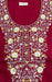 Maroon Embroidery Soft Cotton Nighty.Soft Breathable Fabric | Laces and Frills - Laces and Frills