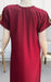 Maroon Embroidery Soft Cotton Nighty.Soft Breathable Fabric | Laces and Frills - Laces and Frills