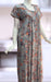 Grey/Peach Floral Spun Nighty. Flowy Spun Fabric | Laces and Frills - Laces and Frills