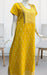 Yellow Floral Pure Cotton Nighty. Pure Durable Cotton | Laces and Frills - Laces and Frills