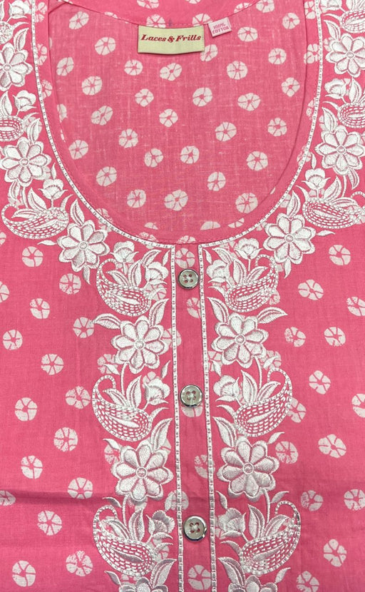 Pink Dots Pure Cotton Nighty. Pure Durable Cotton | Laces and Frills - Laces and Frills