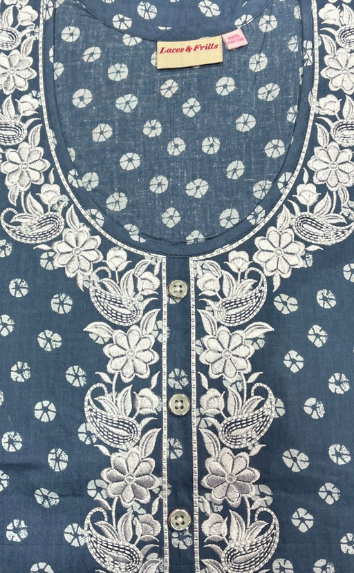 Grey Dots Pure Cotton Nighty. Pure Durable Cotton | Laces and Frills - Laces and Frills