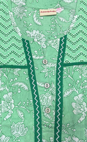 Green Garden Pure Cotton Nighty. Pure Durable Cotton | Laces and Frills - Laces and Frills