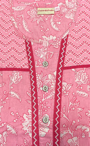 Pink Garden Pure Cotton Nighty. Pure Durable Cotton | Laces and Frills - Laces and Frills