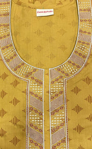 Yellow Soft Cotton Nighty. Soft Breathable Fabric | Laces and Frills - Laces and Frills