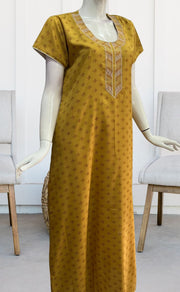 Yellow Soft Cotton Nighty. Soft Breathable Fabric | Laces and Frills - Laces and Frills