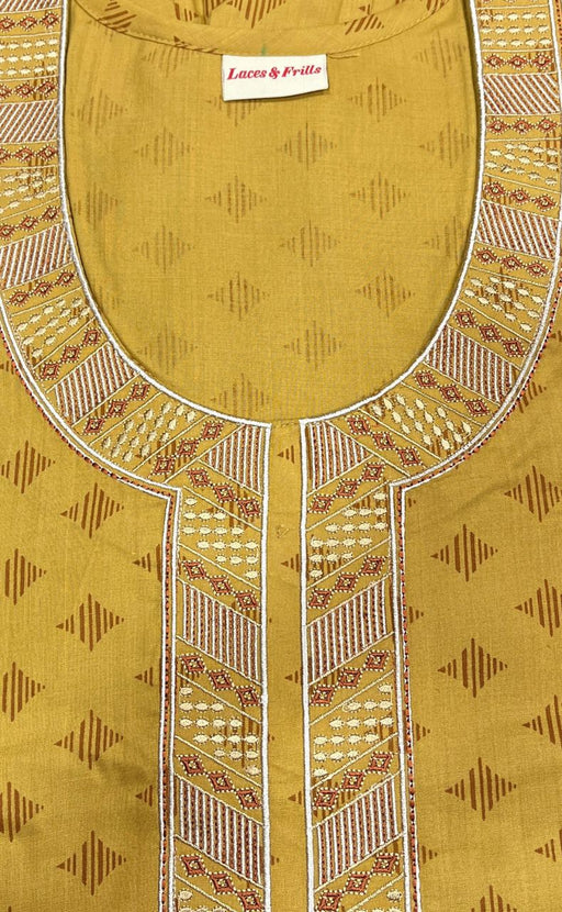 Yellow Soft Cotton Nighty. Soft Breathable Fabric | Laces and Frills - Laces and Frills