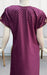 Purple Embroidery Soft Cotton Nighty.Soft Breathable Fabric | Laces and Frills - Laces and Frills
