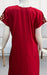 Red Embroidery Soft Cotton Nighty.Soft Breathable Fabric | Laces and Frills - Laces and Frills