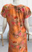 Orange/Pink Floral Garden Chiffon Nighty. Delicate Chiffon | Laces and Frills - Laces and Frills