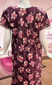 Onion Pink Garden Pure Cotton Feeding Nursing Nighty . Pure Durable Cotton | Laces and Frills - Laces and Frills