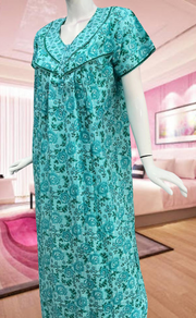 Sea Green Garden Pure Cotton Feeding Nursing Nighty . Pure Durable Cotton | Laces and Frills - Laces and Frills