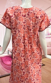 Peach Garden Pure Cotton Feeding Nursing Nighty . Pure Durable Cotton | Laces and Frills - Laces and Frills