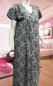 Grey Garden Pure Cotton Feeding Nursing Nighty . Pure Durable Cotton | Laces and Frills - Laces and Frills