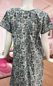 Grey Garden Pure Cotton Feeding Nursing Nighty . Pure Durable Cotton | Laces and Frills - Laces and Frills