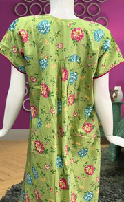 Green Garden Pure Cotton Feeding Nursing Nighty . Pure Durable Cotton | Laces and Frills - Laces and Frills