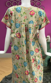 Beige Garden Pure Cotton Feeding Nursing Nighty . Pure Durable Cotton | Laces and Frills - Laces and Frills