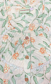 Peach Garden Pure Cotton Nighty. Pure Durable Cotton | Laces and Frills - Laces and Frills