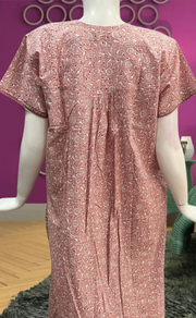 Peach Garden Pure Cotton Feeding Nursing Nighty. Pure Durable Cotton | Laces and Frills - Laces and Frills