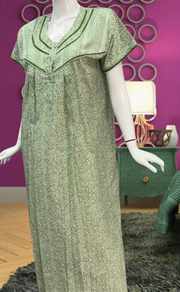 Green Garden Pure Cotton Feeding Nursing Nighty . Pure Durable Cotton | Laces and Frills - Laces and Frills
