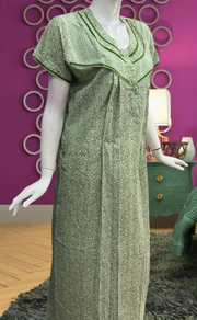 Green Garden Pure Cotton Feeding Nursing Nighty . Pure Durable Cotton | Laces and Frills - Laces and Frills