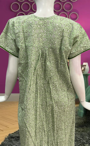 Green Garden Pure Cotton Feeding Nursing Nighty . Pure Durable Cotton | Laces and Frills - Laces and Frills