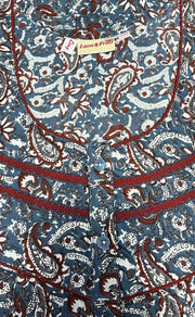 Grey/Maroon Manga Motifs Pure Cotton Long Sleeves Nighty.Soft Breathable Fabric | Laces and Frills - Laces and Frills
