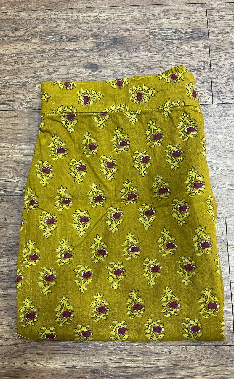 Mustard/Maroon Floral Co-ord Set . Versatile Cotton Fabric. | Laces and Frills - Laces and Frills