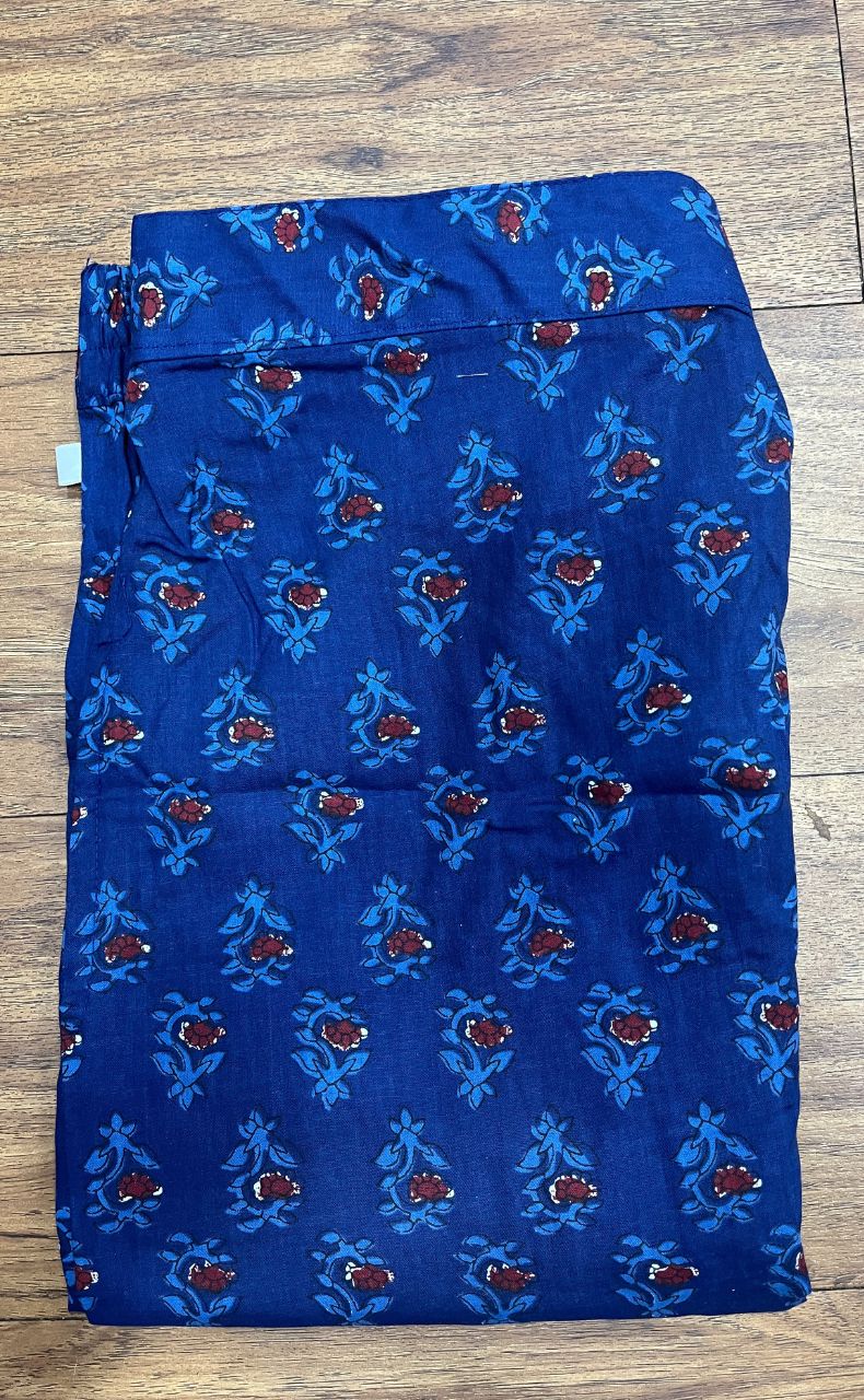 Blue Floral Co-ord Set . Versatile Cotton Fabric. | Laces and Frills - Laces and Frills