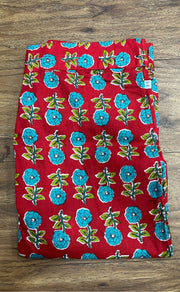 Red Leafy Co-ord Set . Versatile Cotton Fabric. | Laces and Frills - Laces and Frills