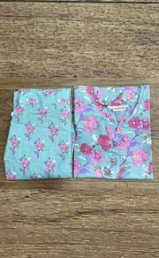 Sky Blue Floral Co-ord Set . Versatile Cotton Fabric. | Laces and Frills - Laces and Frills