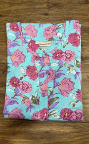 Sky Blue Floral Co-ord Set . Versatile Cotton Fabric. | Laces and Frills - Laces and Frills