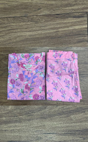 Pink Floral Co-ord Set . Versatile Cotton Fabric. | Laces and Frills - Laces and Frills