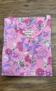 Pink Floral Co-ord Set . Versatile Cotton Fabric. | Laces and Frills - Laces and Frills