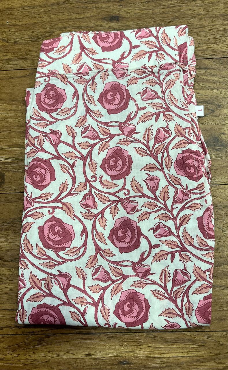 White/Pink Garden Co-ord Set . Versatile Cotton Fabric. | Laces and Frills - Laces and Frills