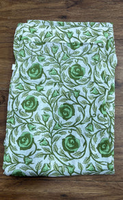 White/Green Garden Co-ord Set . Versatile Cotton Fabric. | Laces and Frills - Laces and Frills